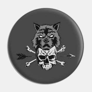 Wolf & Skull Pin