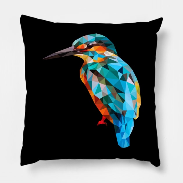 Kingfisher Bird Pillow by MKD