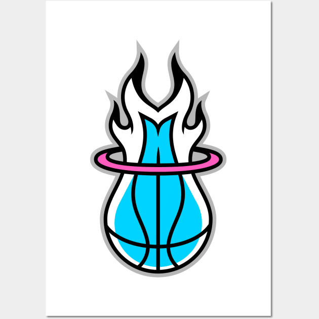 NBA Miami Heat Color Team Logo Oval Sticker 