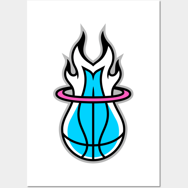 Vice City Basketball - Miami Heat - Posters and Art Prints