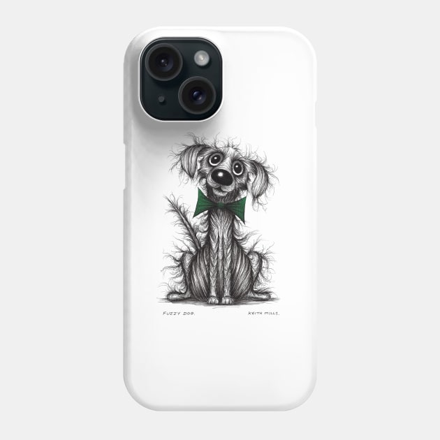 Fuzzy dog Phone Case by Keith Mills