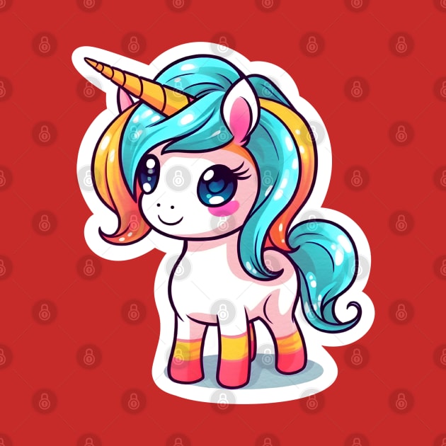 cute Kawaii Unicorn sticker by Nasher Designs