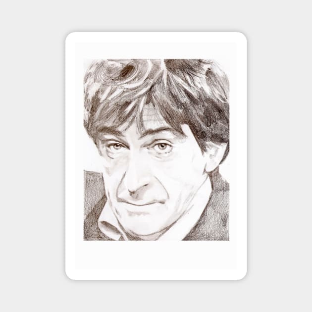 Patrick Troughton Magnet by Grant Hudson