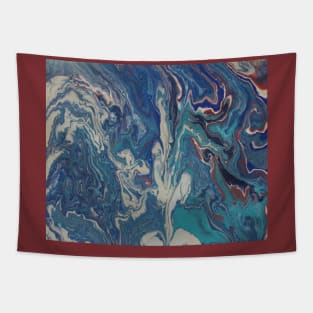 Pink and Teal Marble Tapestry