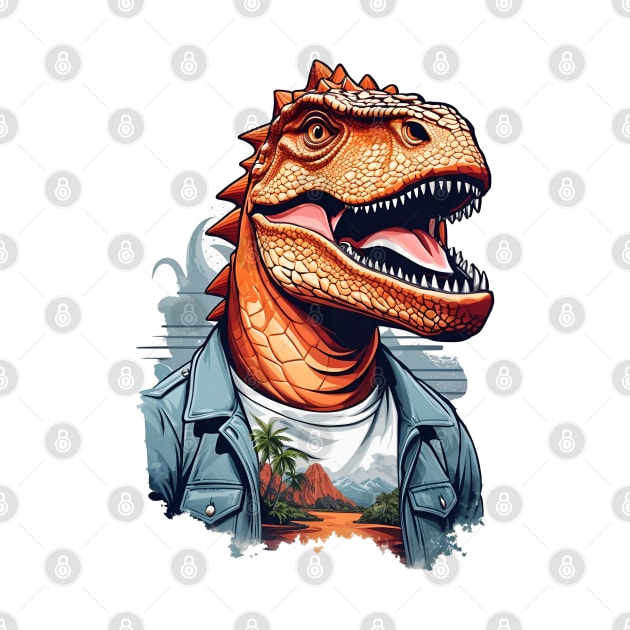 Dinosaur Roar Tropical Adventure AI Art by koolteas