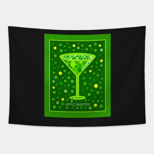 Apple Martini | Cocktail | Pop Art Tapestry by williamcuccio