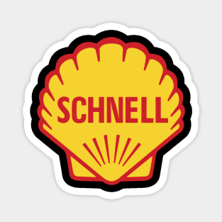 Vintage Racing Shell "Schnell" Logo Magnet