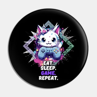 Eat Sleep Game Repeat Pin