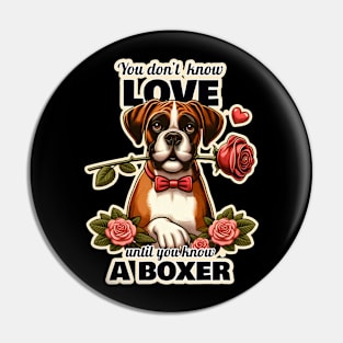 Boxer Valentine's day Pin