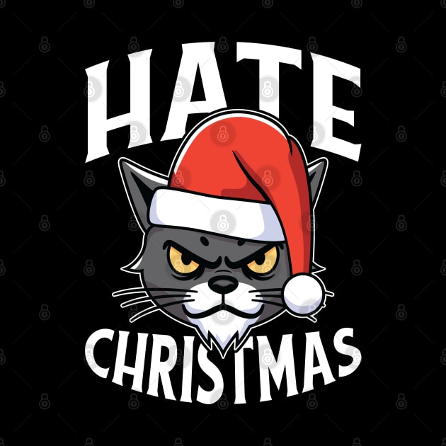 Angry Cat Hate Christmas by JS Arts