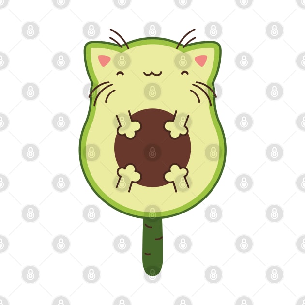 Avocado cat by Nikamii