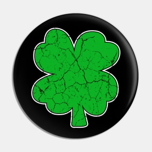 Distressed Shamrock Shirt St Patricks Day Pin