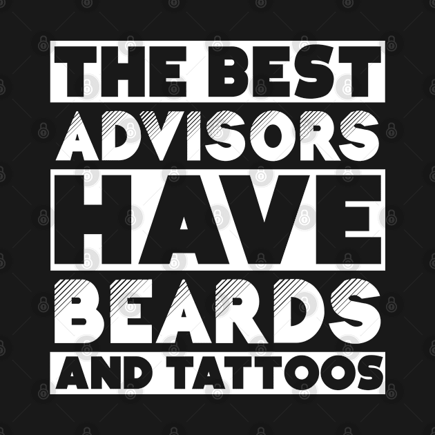 Bearded and tattooed advisor job gifts . Perfect present for mother dad friend him or her by SerenityByAlex