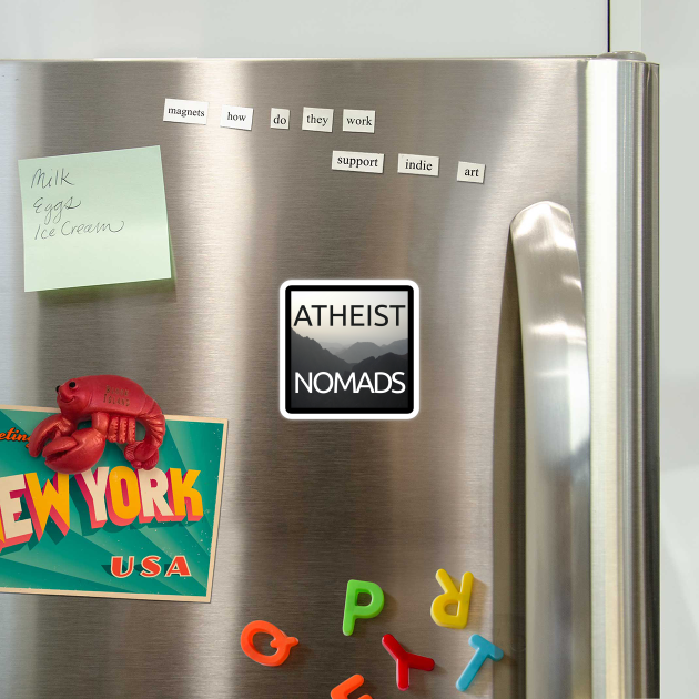 Atheist Nomads Logo by Humanists Take on the World Podcast