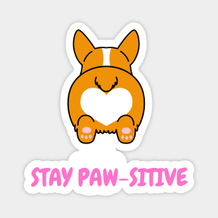 Cute puppy stay positive Magnet