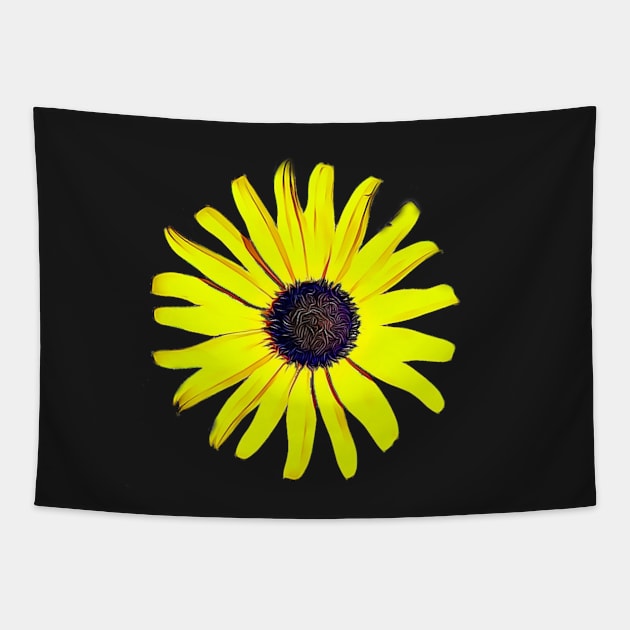 Black Eyed Susan Flowers Maryland Artistic Pattern Tapestry by BubbleMench