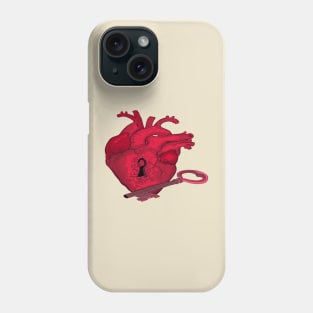 locked heart Phone Case