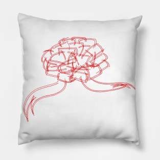 Ribbon Bow (red) Pillow