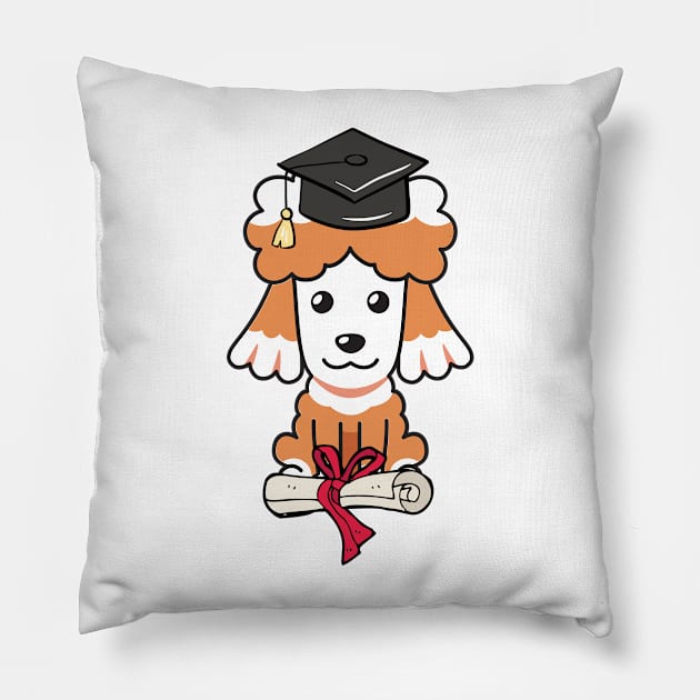 Funny poodle is graduating Pillow by Pet Station