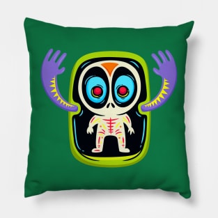 Doodle cute monster Pillow