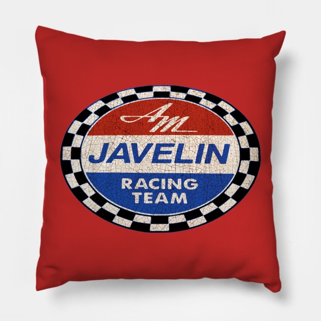 AMC Javelin Racing Team USA Pillow by Midcenturydave