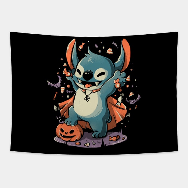 Spooky Candy Experiment  - Halloween Cute Cartoon Gift Tapestry by eduely
