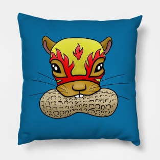 Luchador Squirrel Nut Biter Pillow