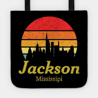 Vintage sunset Jackson Mississipi Tote