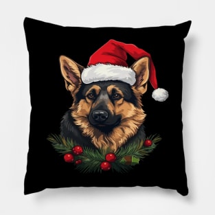 German Shepherd Christmas Pillow