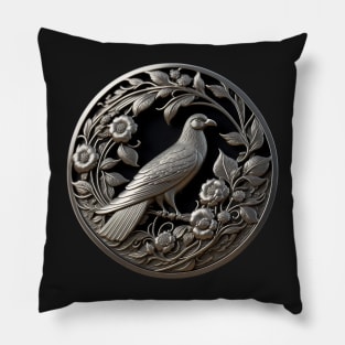 Just a Golden Crow Coin Ornament Pillow