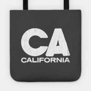 CA California State Vintage Typography Tote