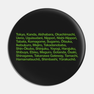 Yamanote Line Train Stations alternative Pin