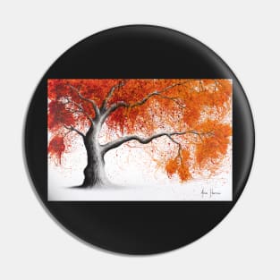 Orange Autumn Tree Pin