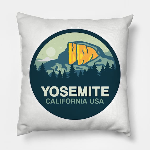 Yosemite National Park Pillow by PaletteDesigns