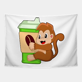 Monkey Coffee Mug Tapestry