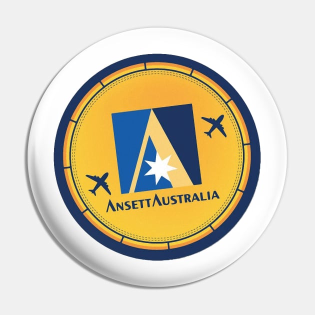 Ansett Australia Airline Retro Logo Pin by SNAustralia