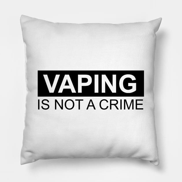 Vaping Is NOT A Crime (Light) Pillow by Rego's Graphic Design