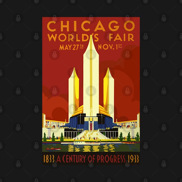 Chicago World's Fair Vintage Design (1833-1933): A Century of Progress by Jarecrow 