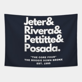 NYY's Core Four Blue Shirt Tapestry