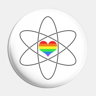 Atom Peace Heart Pin