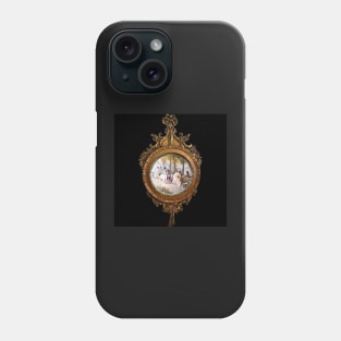 BLACK GOLD CLOCK FRAME PLATE Phone Case