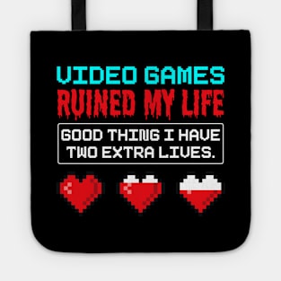 Videos Games Ruined My Life - Online Gaming Tote