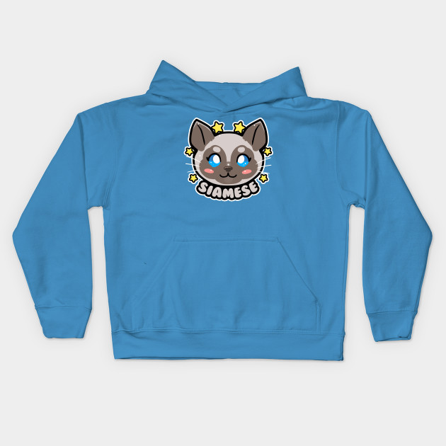 Kawaii Chibi Siamese Cat Face Siamese Kids Hoodie Teepublic