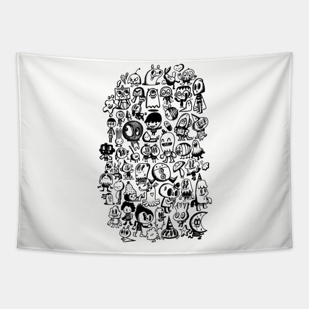 Inky Inky Doodles Tapestry by wotto