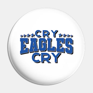 Cry Eagles Cry Football Funny Bird Eagle Pin