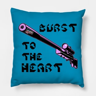 Burst To The Heart, v. Code Pink T-Shirt Blk Text Pillow