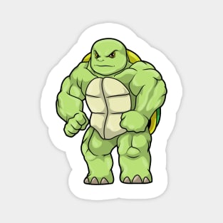 Turtle as Bodybuilder with Six pack Magnet