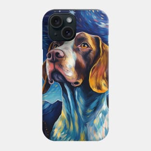 English Pointer painted in Starry Night style Phone Case