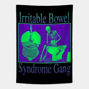 Irritable Bowel Syndrome Gang - 90's 2000's y2k IBS (green and purple) Tapestry