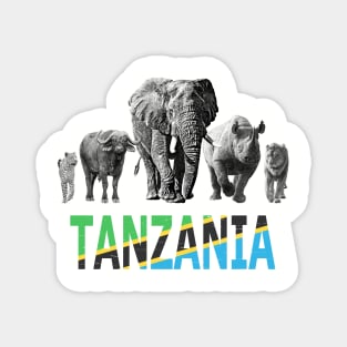 Tanzania Wildlife Big Five Safari for Tanzania Fans Magnet